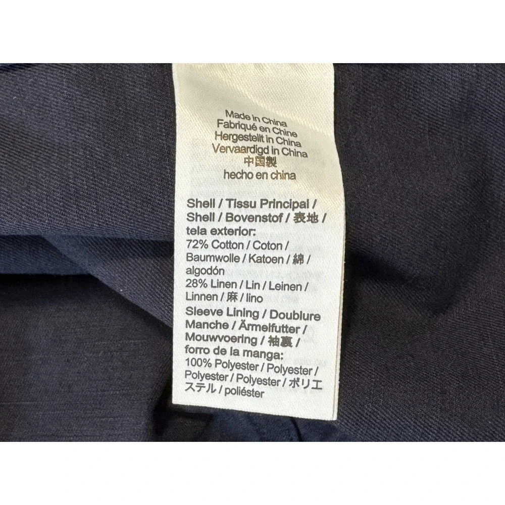 J Crew Garment Dyed Cotton Linen Chino Suit Jacket Men 40 EUC $178 Unlined AX270